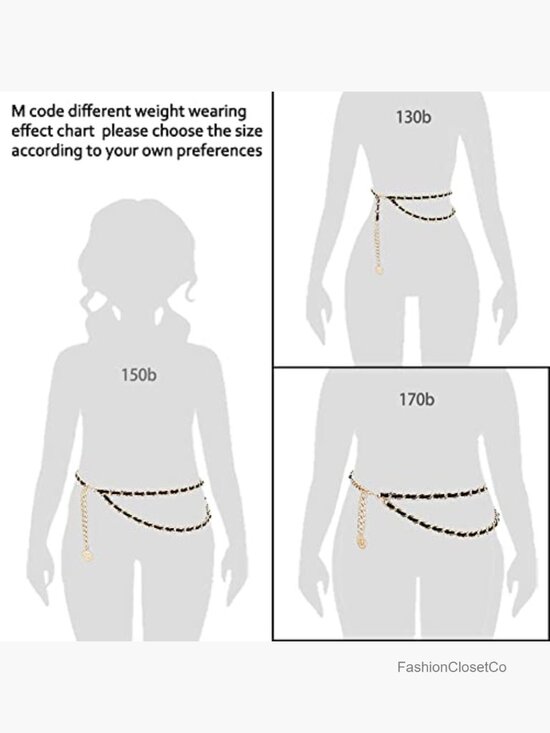 Layered Leather Waist Chain Belt for Dresses Jeans main image 4